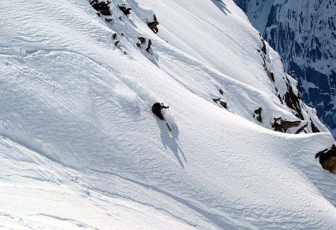 Off-piste ski areas in Alpe d'Huez