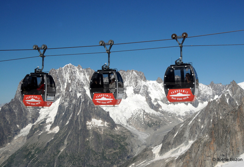 Gondolas of the Panoramic Mont-Blanc Lift