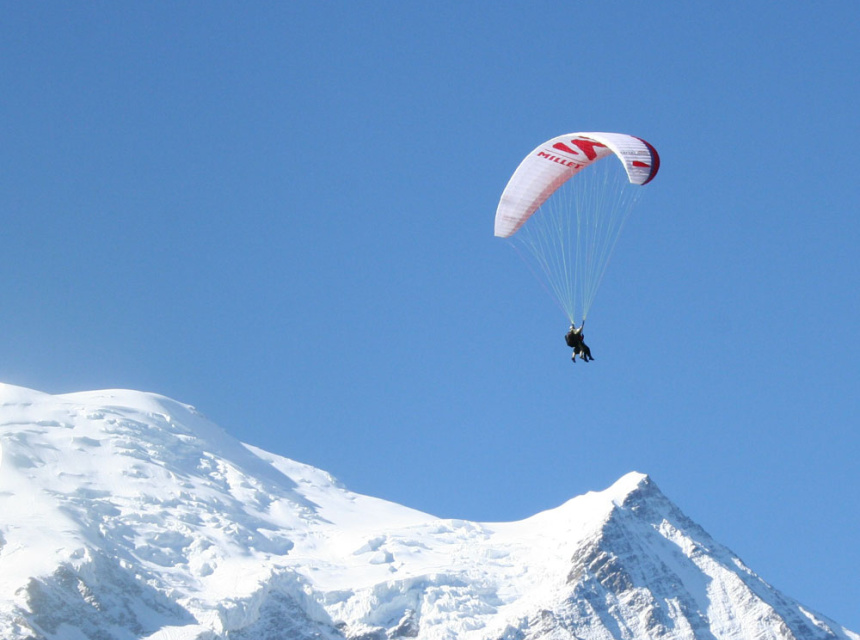 Flying from the Summit of Mont Blanc