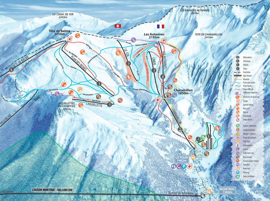 Le Tour Charamillon Ski Touring training map